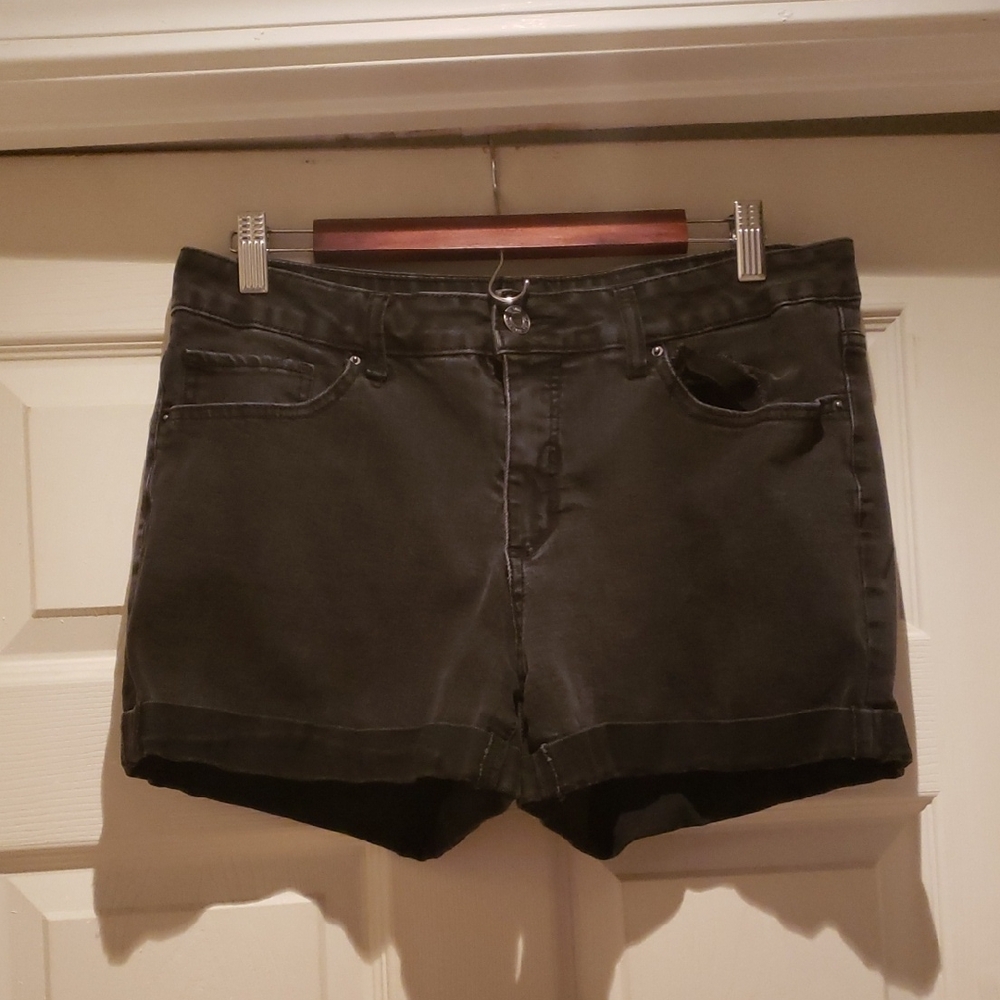 Black Denim Shorts